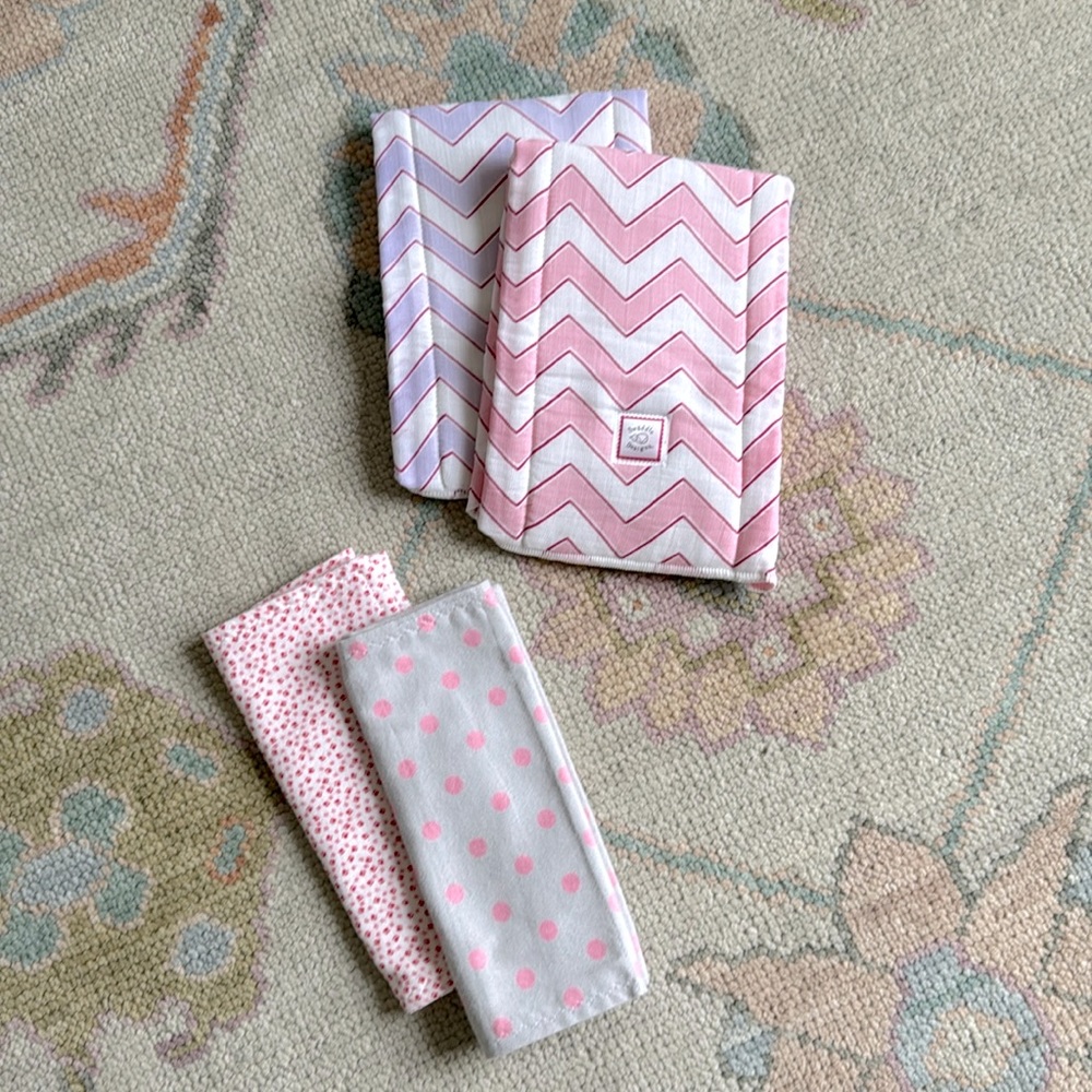 Baby Girl Burp Cloth Lot